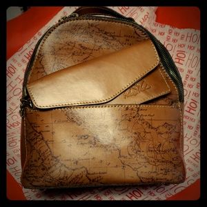 Patricia Nash Map Print Backpack w/matching wallet